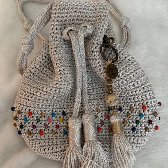 The Sak Sayulita Cream Crochet Crossbody Bag with Multicolor Beading - Picture 13 of 13